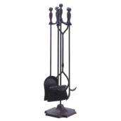 Ensemble de 5 accessoires pour foyer, noir