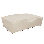 Elemental 120-in x 70-in x 30-in Premium Taupe Patio Chat Set Cover