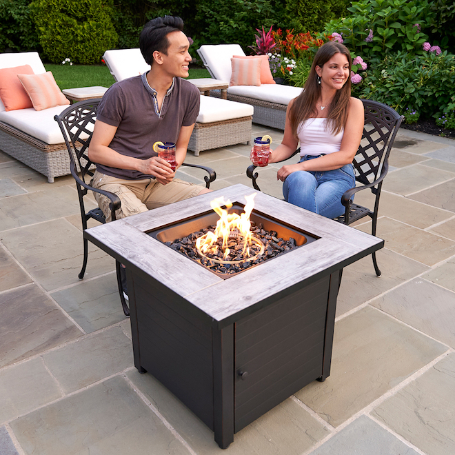 Endless Summer 30 In W 50 000 Btu Brown, Endless Summer Gas Fire Pit Table