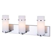 3-Light Wall-Mounted Vanity Light- 24"- Chrome