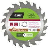 EAB Tool Carbide Saw Blade for Decking - 7 1/4-in x 20 Teeth - Exchangeable