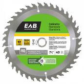 EAB Tool Carbide Saw Blade for Cabinetry - 7 1/4" x 40 Teeth - Professional - Exchangeable