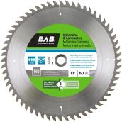 EAB Carbide Saw Blade - Single Direction - 60 Teeth - 10-in dia