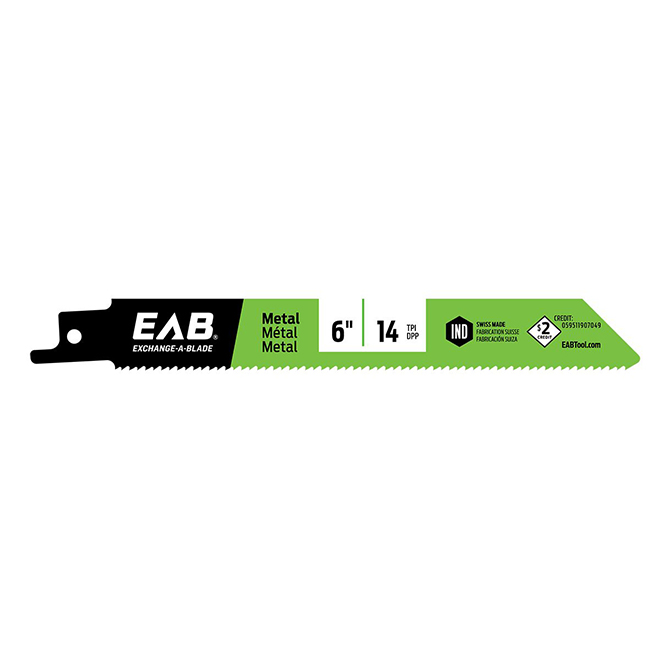 EAB Industrial Reciprocating Saw Blade - 6-in L - 24 TPI - Hardened Steel