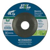 EAB Stay Sharp Fine Crimped Wire Wheel - 4-in dia - 1/2-in Arbour - Brass