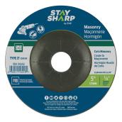 EAB Stay Sharp Professional Masonry Grinding Flat Wheel - 5-in Dia x 1/8-in T - 7/8-in Arbor - Type 27