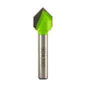 EAB Professional Decorative Vee Groove Router Bit - 1/2-in dia - 14-in Shank - Carbide-Tipped