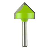 EAB Tool Vee Groove Professional Router Bit - 1" x 1/4" Shank - Exchangeable