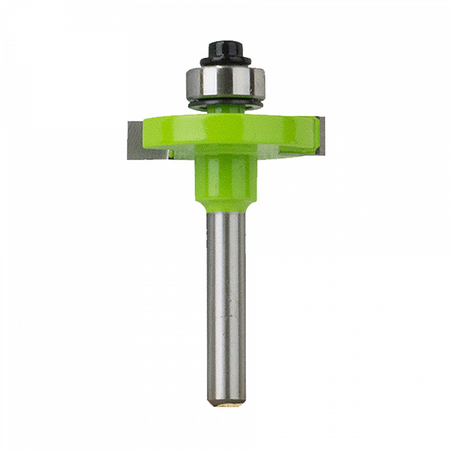 EAB Tool Rabbeting Professional Router Bit - 1/4" x 1/4" Shank - Exchangeable