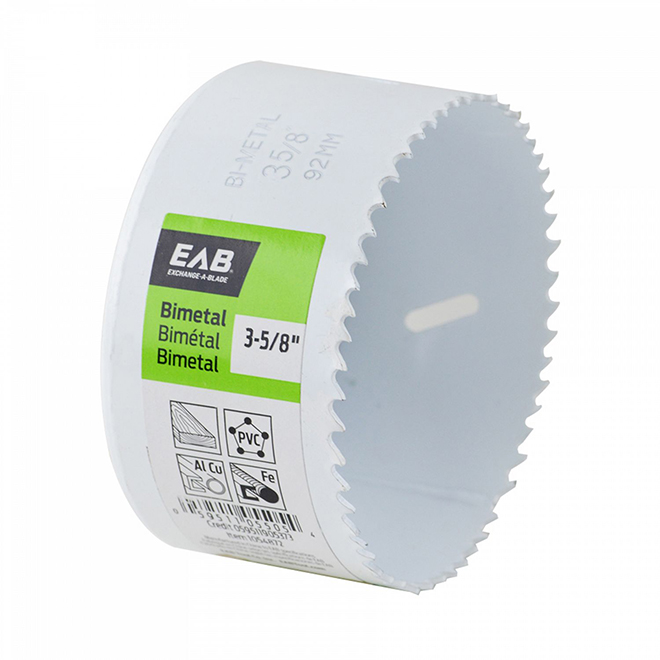 EXCHANGEABLADE EAB Hole Saw 3 5/8in Dia M3 Bimetal 1 5/8in