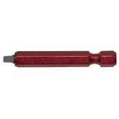 EAB Red Industrial Square Screwdriver Bit - Recyclable Alloy Steel - 1/4-in Hex Shank - #2 2-in