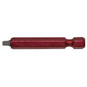 Embout de tournevis carré industriel rouge EAB, acier allié recyclable, tige hexagonale 1/4 po, no 2, 2 3/4 po