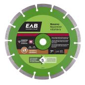 EAB Green Series Diamond Circular Blade - Alloy Steel - 7-in Dia - 5/8-7/8-in Arbour