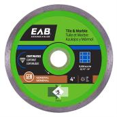 EAB Green Series Diamond Continuous Circular Blade - 4-in Dia - 5/8-7/8-in Arbour