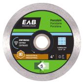 EAB Continuous Rim - Porcelain Tile Black Industrial Diamond Blade - Recyclable Exchangeable - 4-in dia
