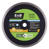 EAB Continuous Rim Porcelain Tile Black Industrial Diamond Blade - Recyclable Exchangeable - 7-in dia