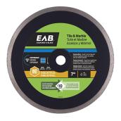 EAB Contractor Series Industrial Tile and Marble Circular Saw Blade - 7-in Dia - Continuous Rim - Diamond