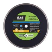 EAB Continuous Rim - Ceramic Tile Black Industrial Diamond Blade - Recyclable - 10-in dia - Black