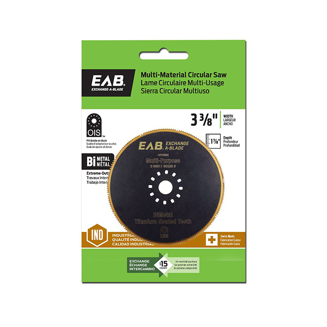 EXCHANGEABLADE EAB Universal Oscillating Circular Blade BiMetal