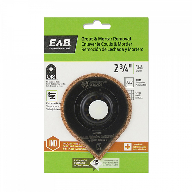 EAB Universal Oscillating Grout Removal Blade - Diamond Rim - 1 per Pack - 2 3/4-in Dia