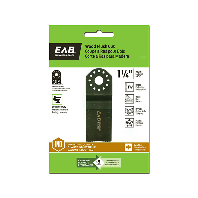 EXCHANGEABLADE EAB Industrial Flush Cut Blade for Oscillating Tool