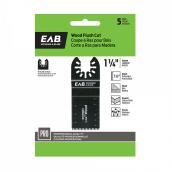EAB Professional Oscillating Flush Cut Blade - 1 1/4-in W - 1 1/2-in Cutting Depth - High-Carbon Steel - 5 Per Pack