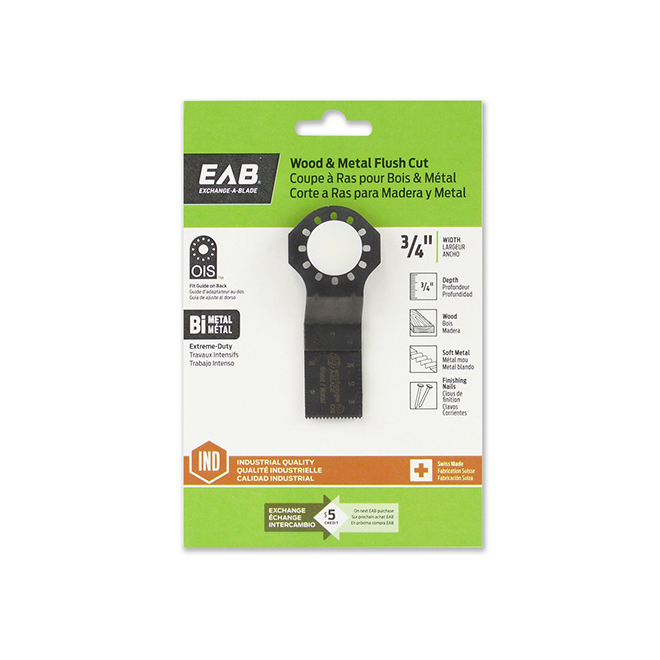 EXCHANGEABLADE EAB Universal Oscillating Flush Cut Blade 3/4in W