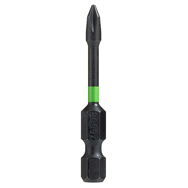 EAB Industrial Torsion Impact Phillips Screwdriver Bit - Recyclable S2 Spring Steel - 1/4-in Hex Shank - #1 2-in