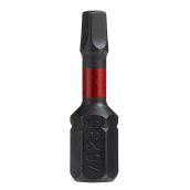 EAB Torsion Impact Square Screwdriver Bit - Recyclable S2 Spring Steel - 1/4-in Hex Shank - #2 1-in