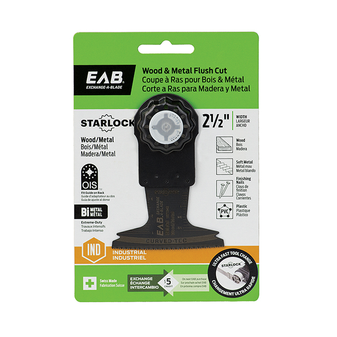 EAB Starlock Oscillating Flush Cut Blade - Bi-Metal - 1 Per Pack - 2 1/2-in W