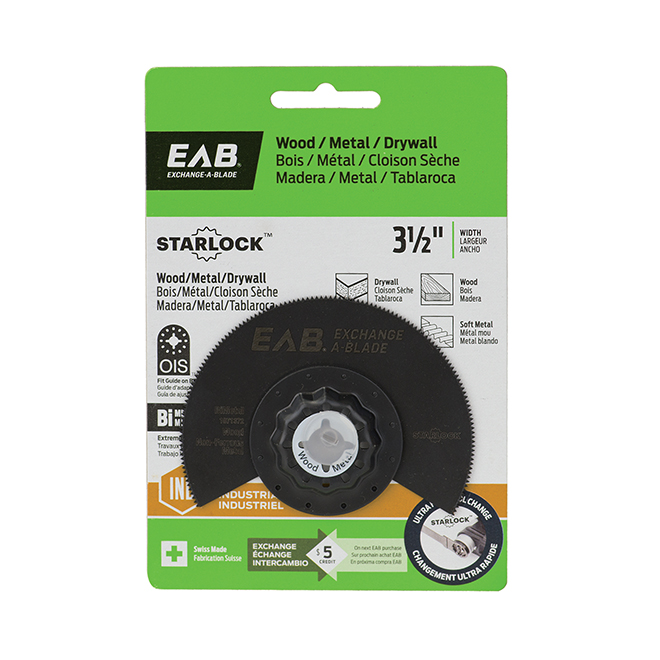 EXCHANGEABLADE EAB Starlock Oscillating Blade BiMetal 1 Per Pack