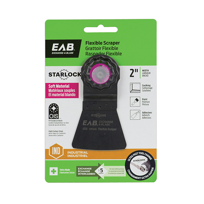 EXCHANGEABLADE EAB Starlock Oscillating Scraper Blade HighCarbon