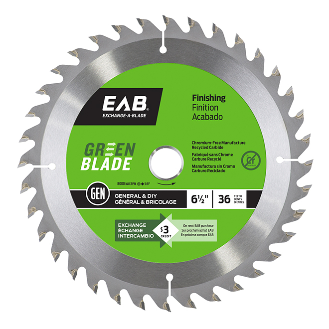 EAB Finishing Saw Blade - Circular Shape - Carbide - Lumber Utilization - 36 Teeth