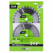 EAB Go Green Recyclable Framing Saw Blade Combo Pack - 12-in Dia - 28T and 60T- C2 ATB Carbide Teeth