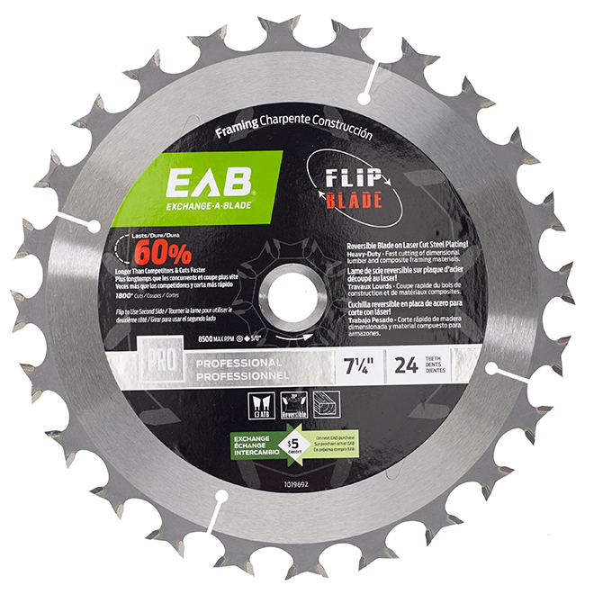 EAB Bi-Directional Blade - Circular Shape - Steel - Composite Lumber Utilization