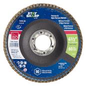 EAB Stay Sharp Industrial Sanding and Cleaning Abrasive Flap Disc - 4 1/2-in Dia - 60 Grit - Type 29 - Aluminum Oxide