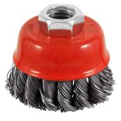 Brosse coupe EAB, acier de carbone, fils ondulés, 1 par paquet, 2 1/2 po dia