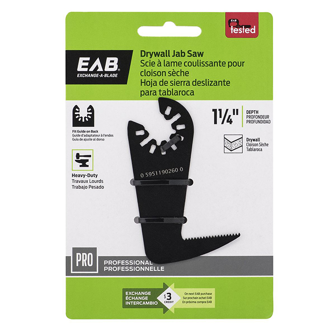 EXCHANGEABLADE Drywall Blade for MultiTool BiMetal 1.25