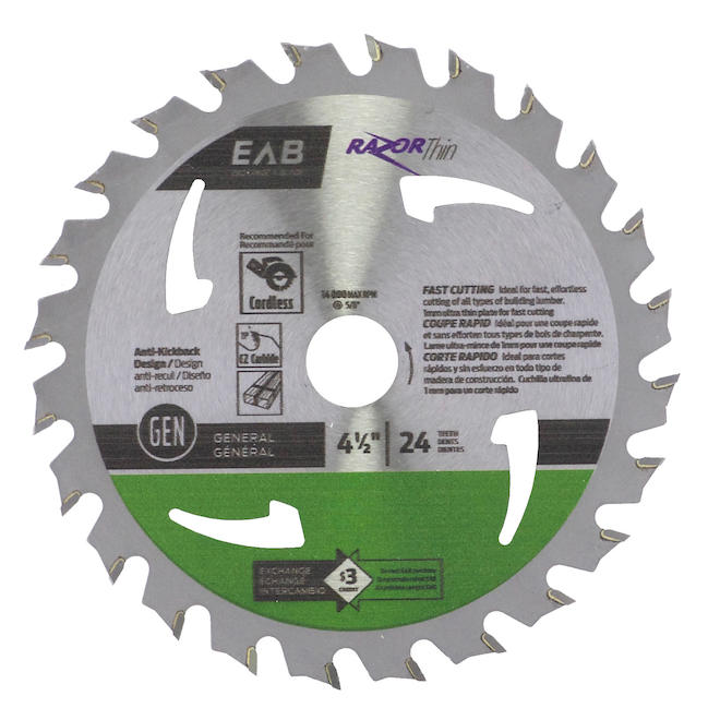 EAB Razor Thin Blade General Purpose with Carbide Teeth - 4 1/2-in