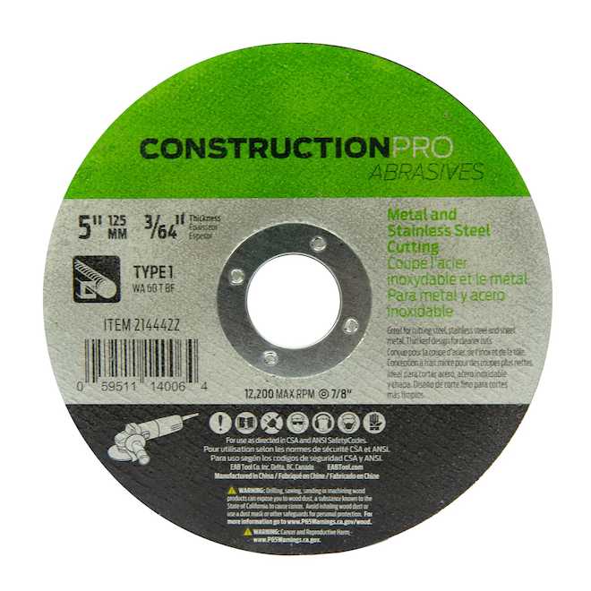 EXCHANGE-A-BLADE Construction Pro Abrasive Cut Off Wheel with Slim Rim ...