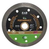 Lame diamantée à bord maillé EAB pour coupes à sec ou à l'eau 4 1/2 po