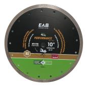 Lame diamantée à bord maillé EAB pour coupes à sec ou à l'eau 10 po