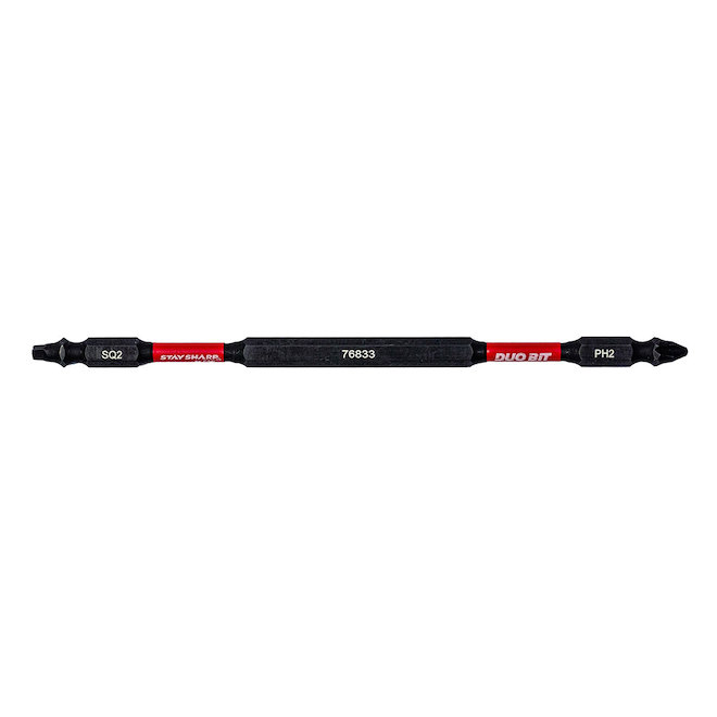 DUO BIT Stay Sharp Screwdriver Bit Double End Square and Phillips - 6-in