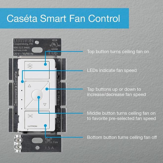 Lutron Caseta Wireless 4 Sd 1 5, Caseta Ceiling Fan