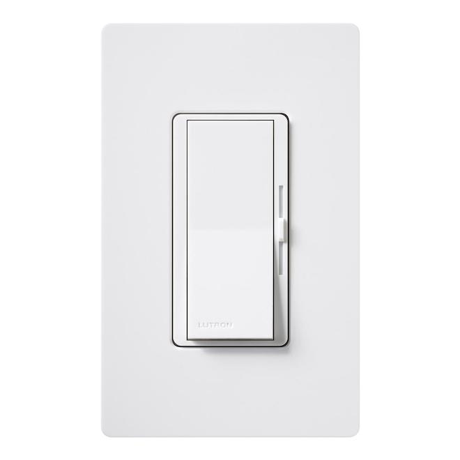 Gradateur en plastique blanc Diva DEL + de Lutron