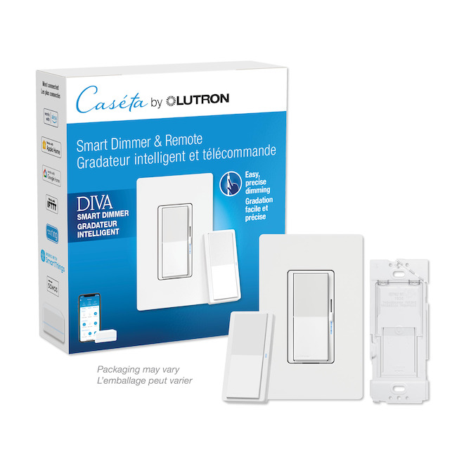 Caséta by Lutron DIVA Smart Dimmer and Remote - White