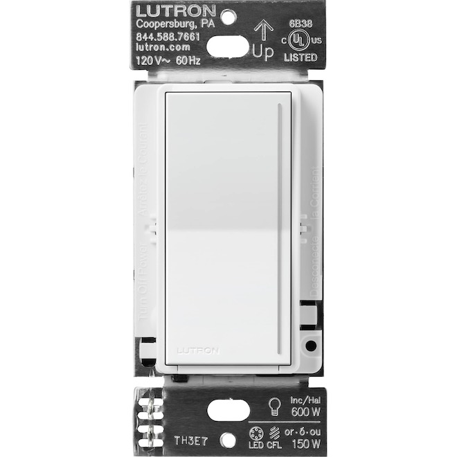 SUNNATA LED+ by Lutron Rocking Switch Dimmer 150W - White