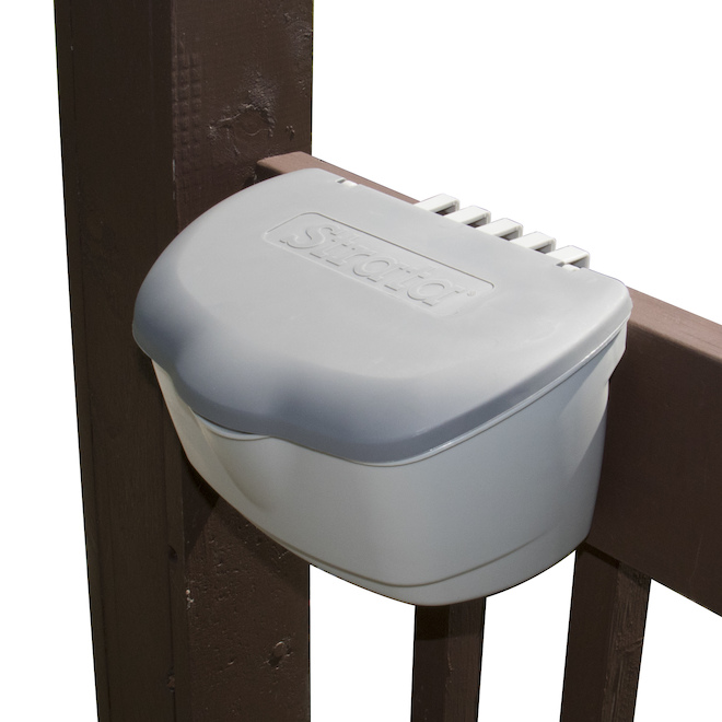 Strata Clothespin Box - gris - Plastic - 5 3/4-in x 10 1/4-in x 7-in