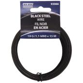 Ben-Mor Steel Cable Wire - Black Steel - 15-m L x 3/64-in dia - 19-Gauge