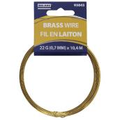 Ben-Mor Jewelry Wire - Brass Finish - 10,4 m L x 0,7 mm dia - 1 Roll Per Order